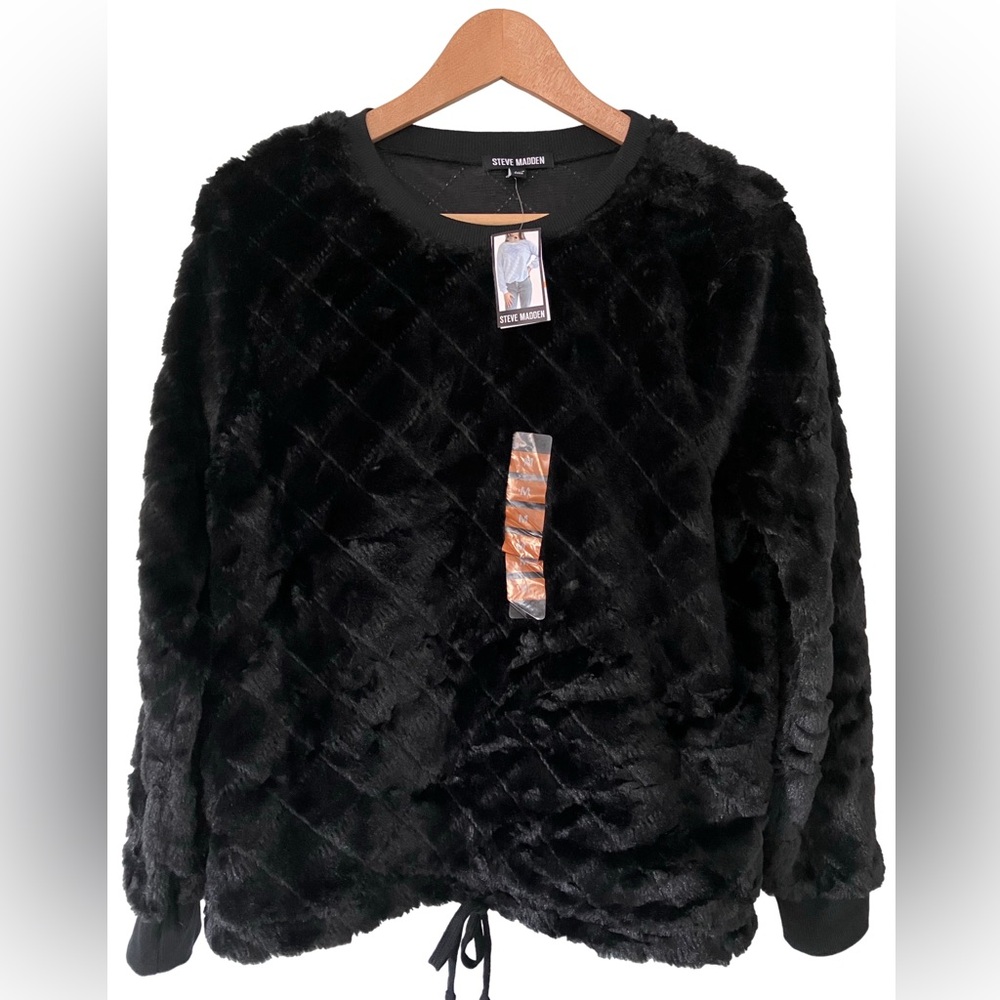 Steve Madden Black Crew Neck Sweater